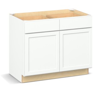 Reliabilt Parkstone II Reliabilt Parkstone II Brilliant White Base Cabinet, 42-in, 2 Doors, 2 Drawers - 641563 | Lowe's Pro Supply